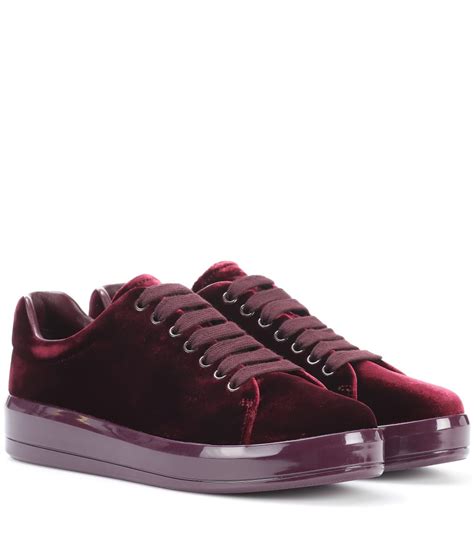 prada velvet sneaker shoes|fashion sneakers prada shoes.